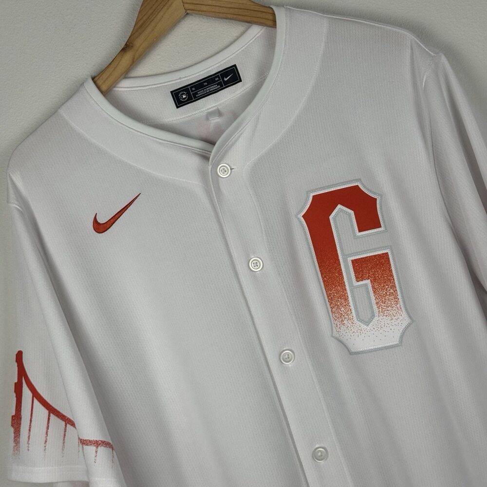 Nike San Francisco Giants City Connect Jersey White Orange Men's Size XL 2023